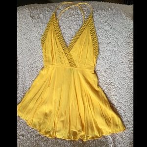 Yellow/Gold Flowy Minidress